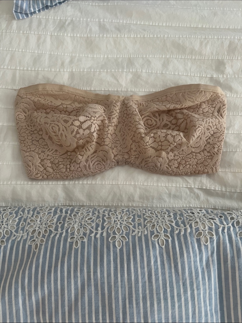 Wacoal Beige Lace Strapless Bandeau